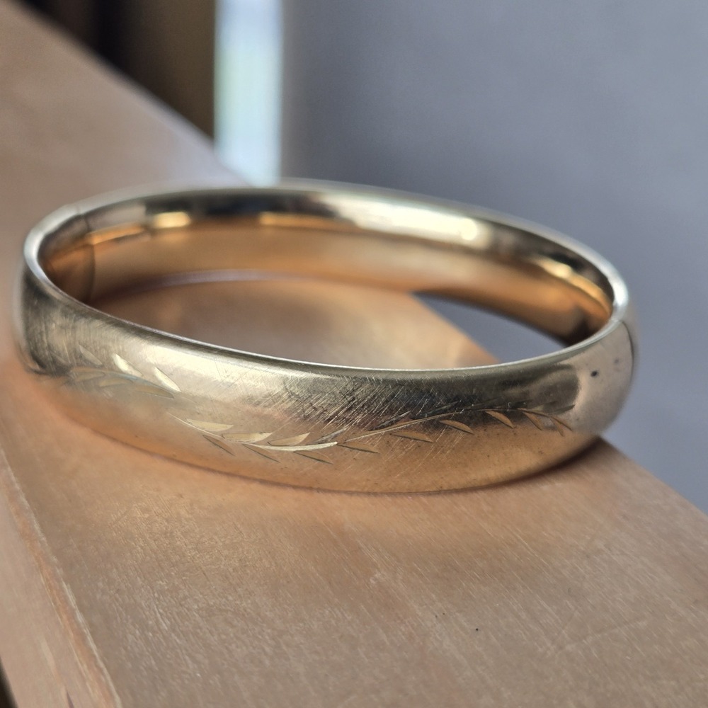Vintage Carl Art Gold Bangle Bracelet 1/20 12k GF
